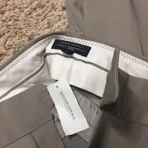 Pantalon Décontracté Banana Republic Taille 2 Gris - 100% Coton, Coupe Martin, Neuf Avec étiquette